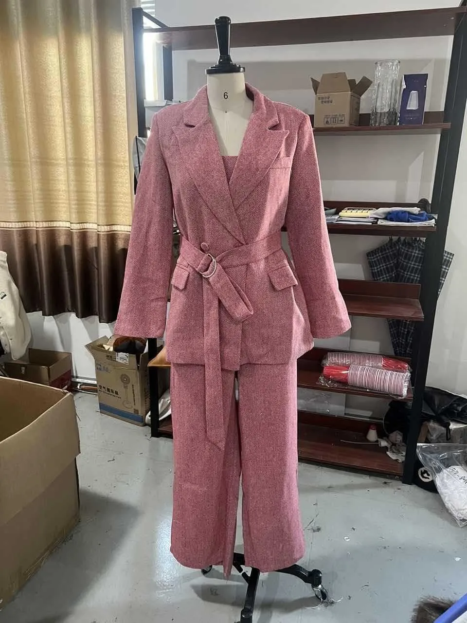 Elegant Solid Color Pant Co-ord Set in Polyester for Casual Wear, 3 Pieces Set with Long Regular Sleeves