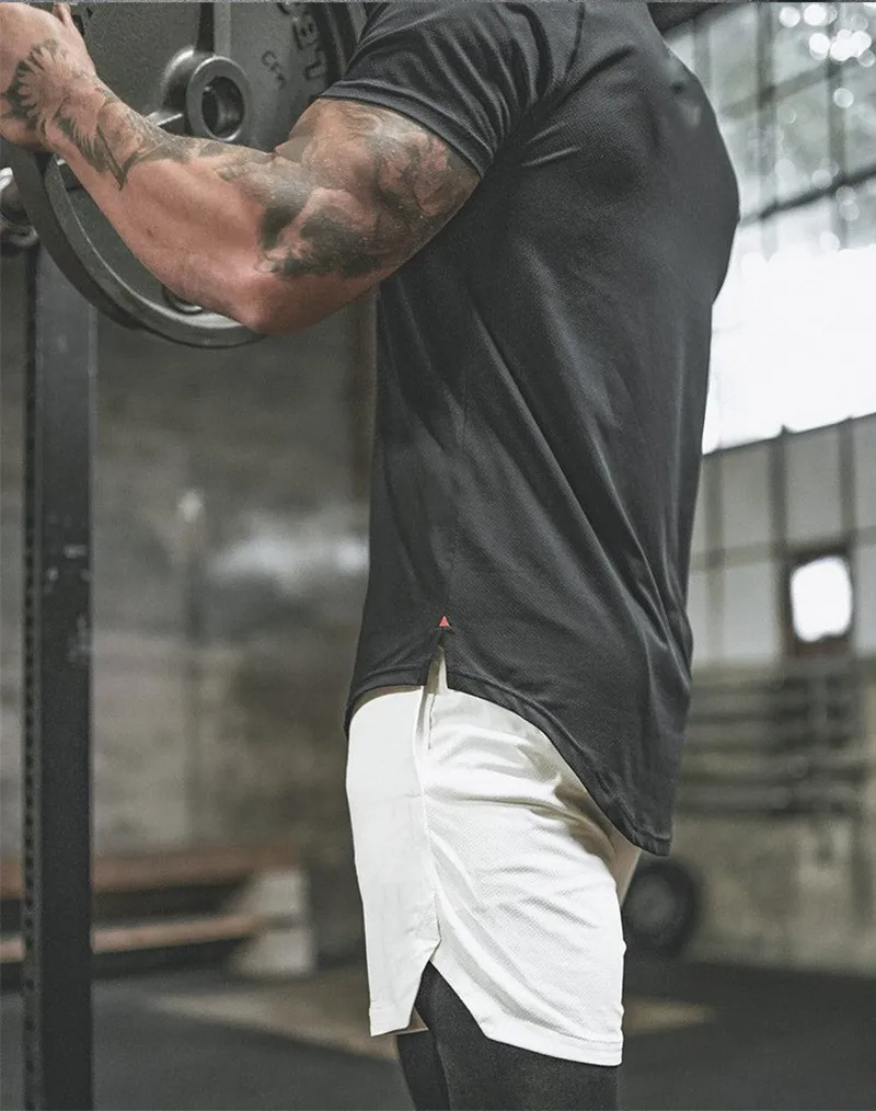Men's Loose Fit Solid Color Knee Length Casual Polyester Shorts