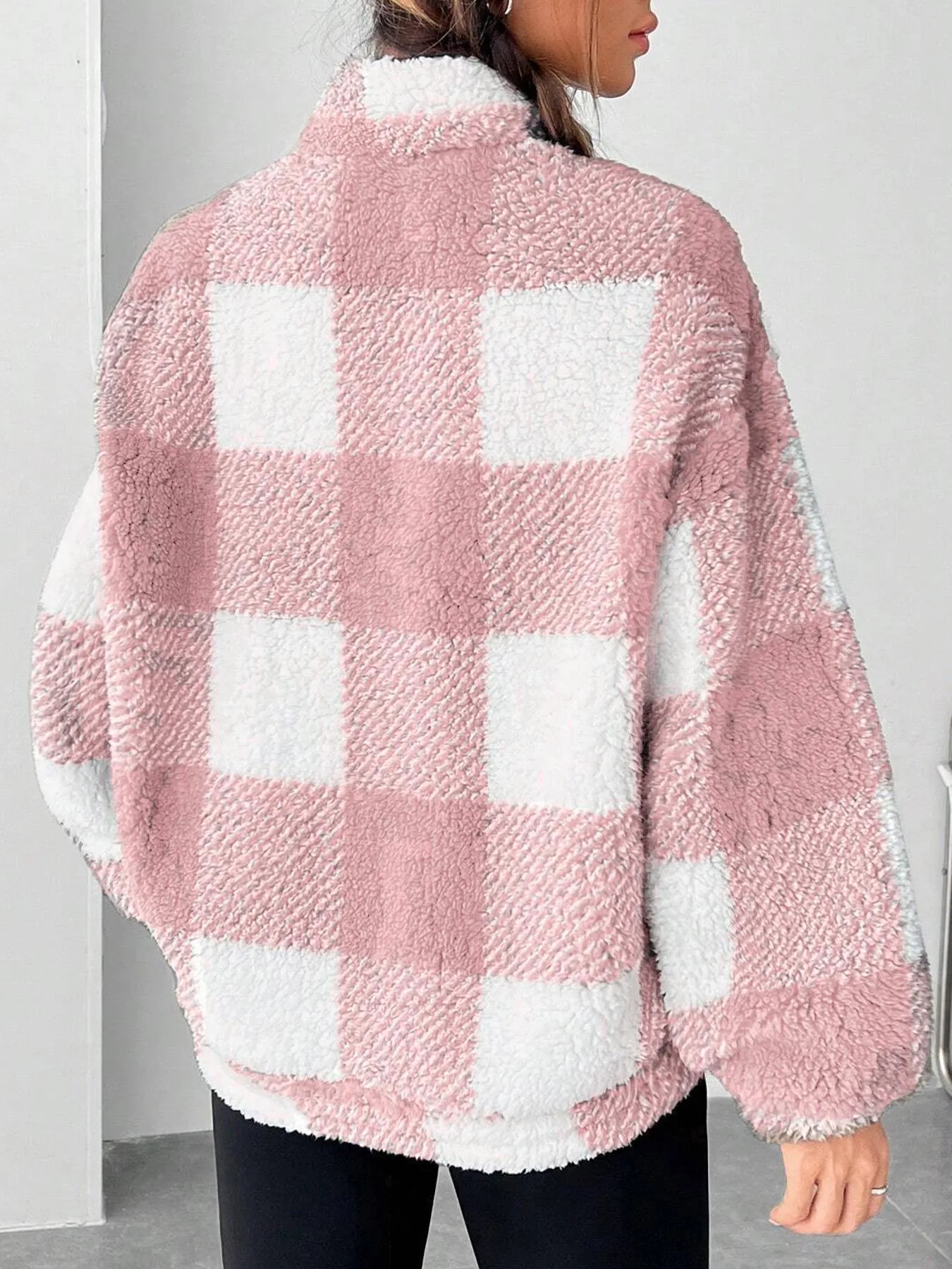 Loose Fit Patchwork Sport Hoodie with Zipper and Long Sleeves
