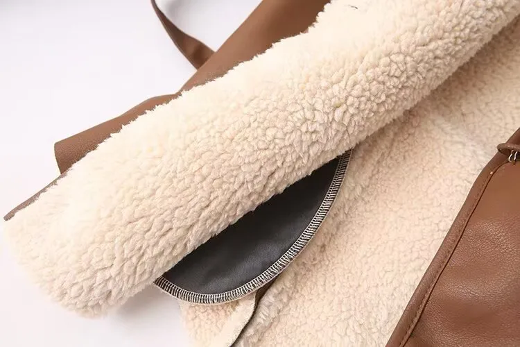 Women's Casual Solid Camel Polyester Long Sleeve Coat with Lapel Collar