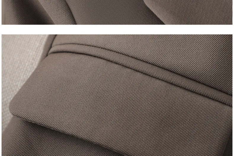Elegant Long Sleeve Solid Color Polyester Blazer Featuring Pocket and Single Breasted Design