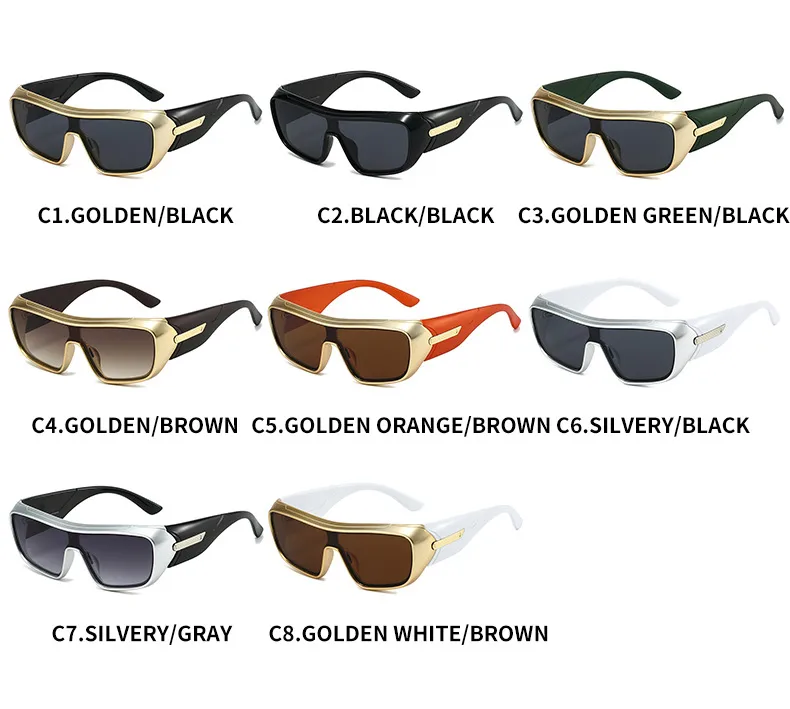 Men's Sports Sunglasses Outdoor Cycling Windproof Integrated Design Travel Cycling Suitable for Men and Women Unisex PC Lens