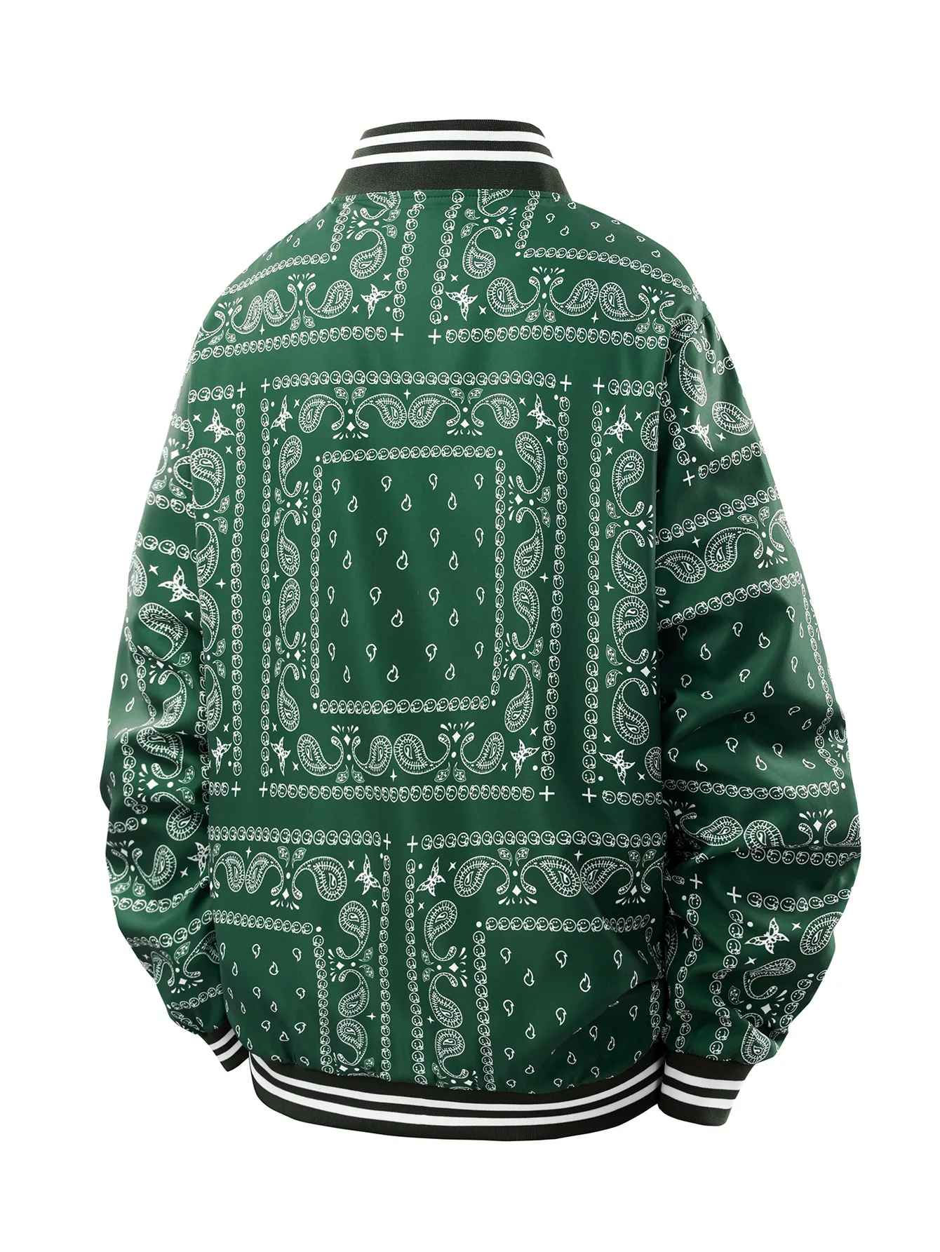 Men's Jacket with Zipper Placket Featuring Printing Pattern in Natural Pink