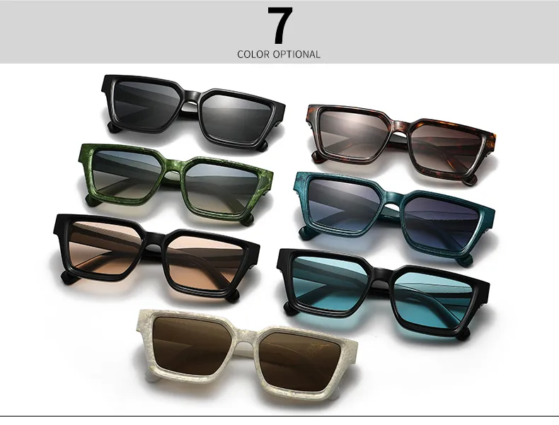 Unisex Full Frame Square Sunglasses Featuring PC Lens Material in Coffer, Ideal for All Seasons
