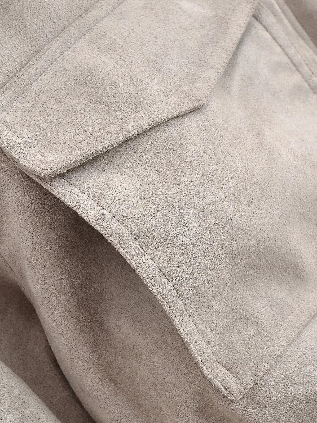 Casual Solid Color Zipper Coat Jacket with Standing Collar in Polyester Fabric