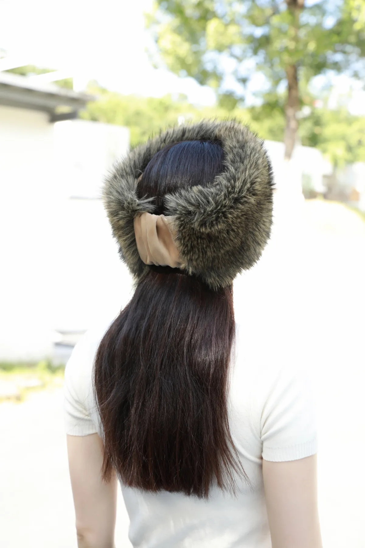 Elegant Multicolor Brown Synthetic Fibre Hair Band for Autumn and Winter