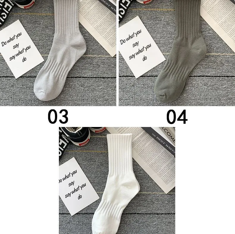 Zhuji socks men's winter men's stockings black and white autumn and winter stockings deodorant sweat-absorbent breathable sports fashionable socks