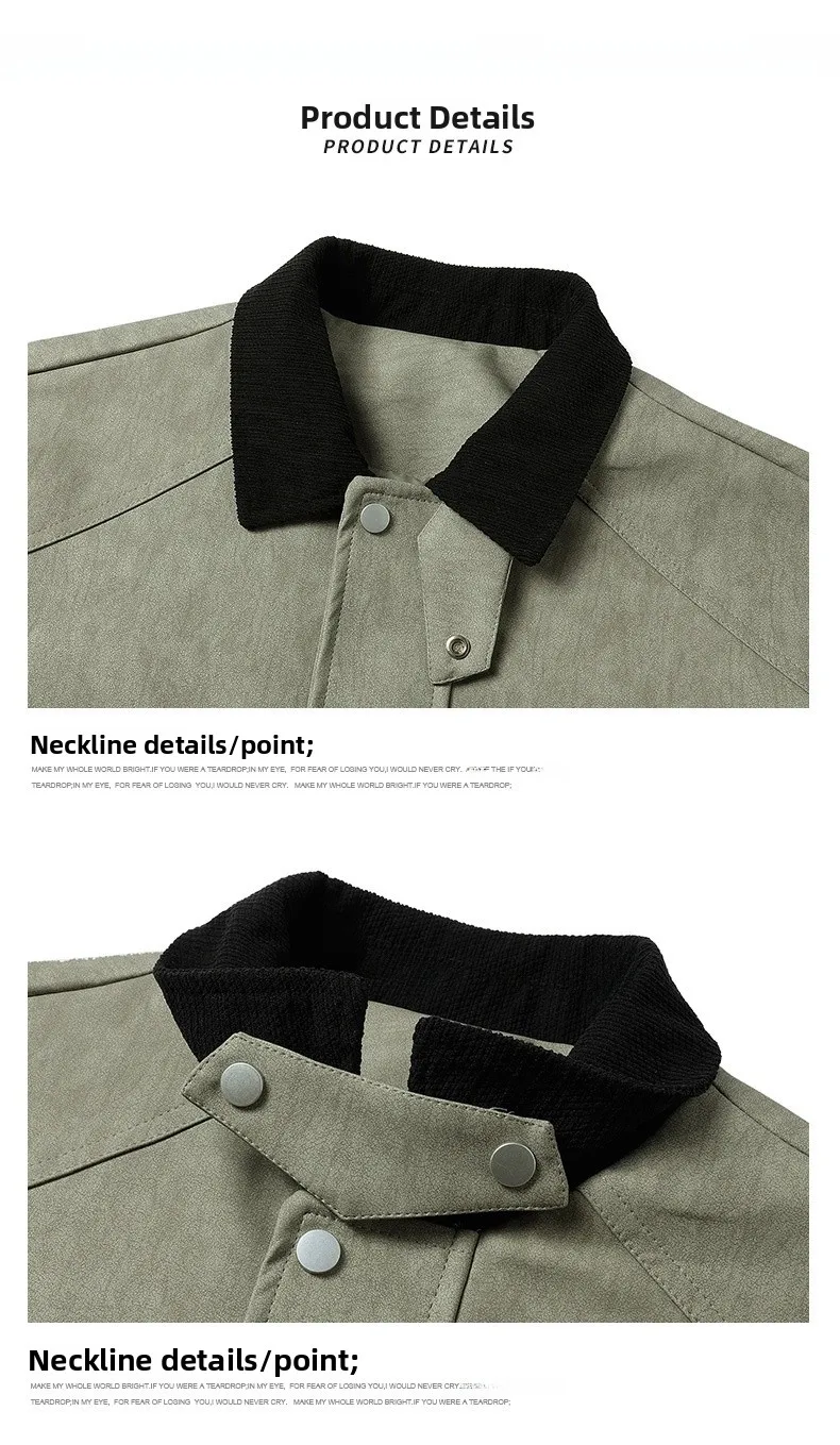 Men's Printed PU Jacket with Lapel Collar in Dyed Black, Stylish Outerwear