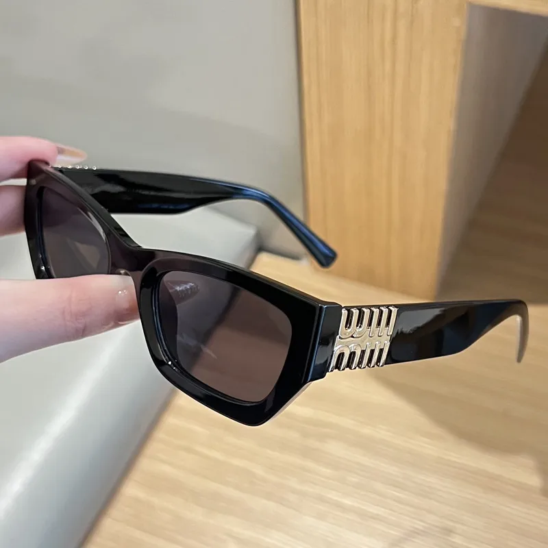 Black Cat Eye Full Frame Sunglasses for Women with UV Protection