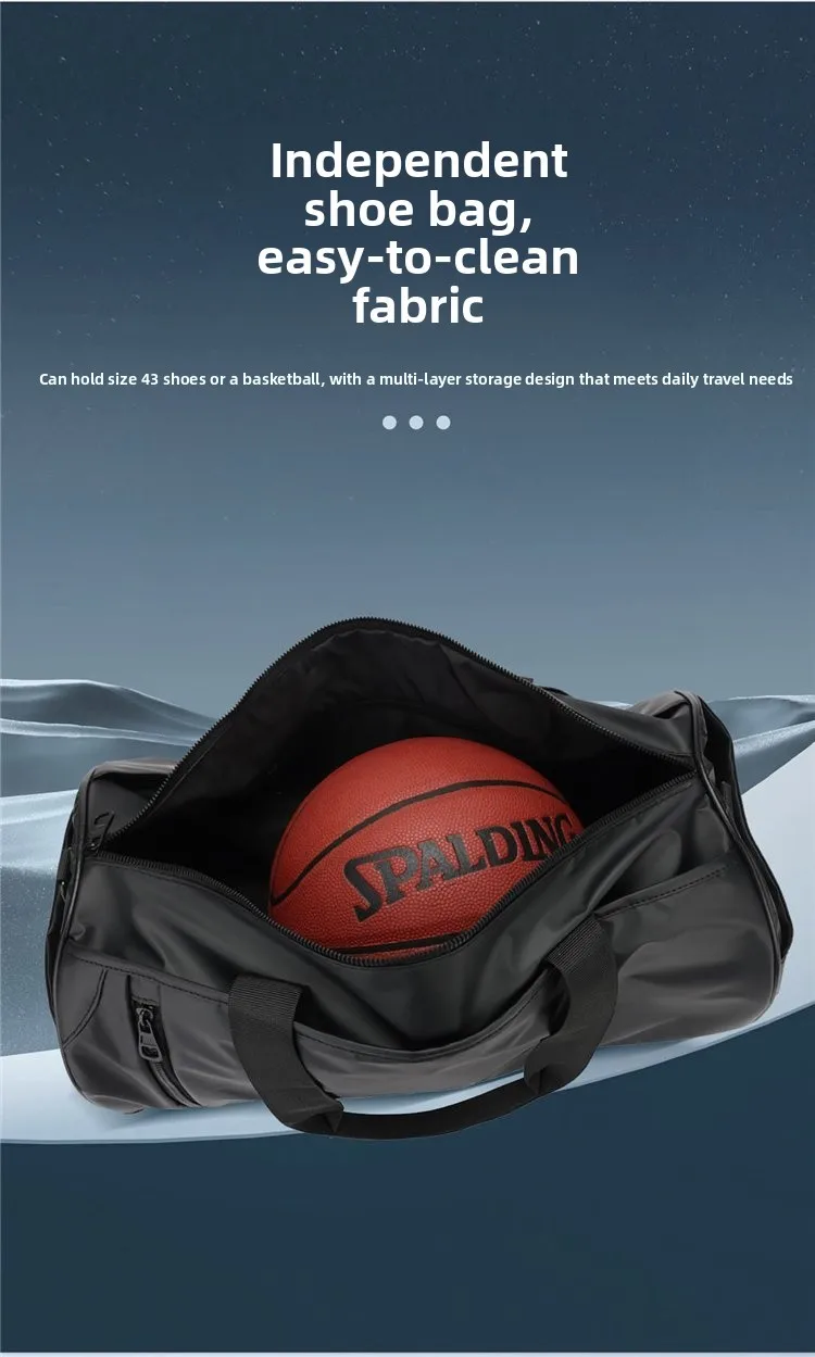Men's Color Block Travel Bag in Water Resistant Oxford Cloth