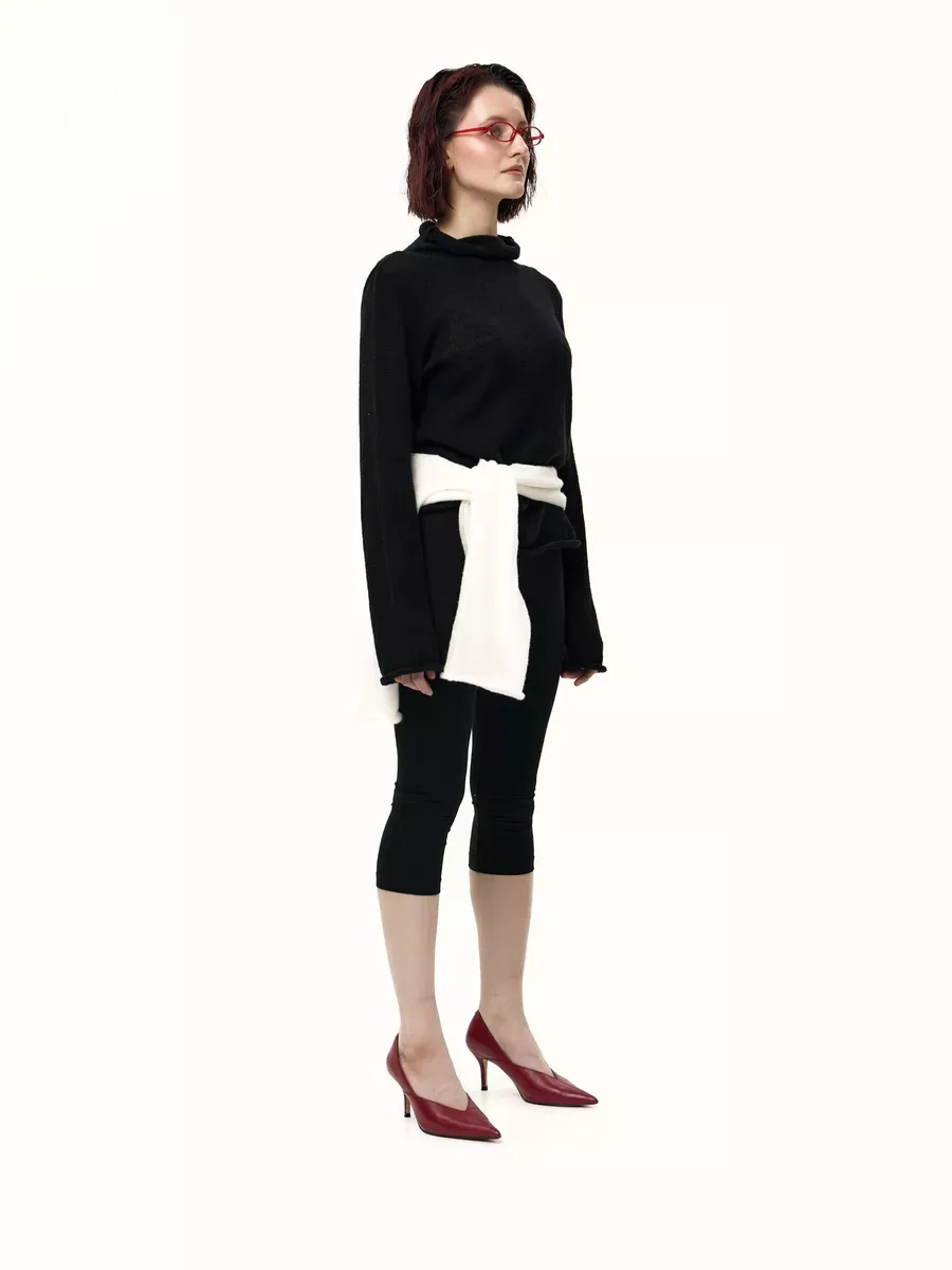 Solid Color Long Sleeve Acrylic Streetwear Pullover Sweater for Women Featuring Hollow Out Design