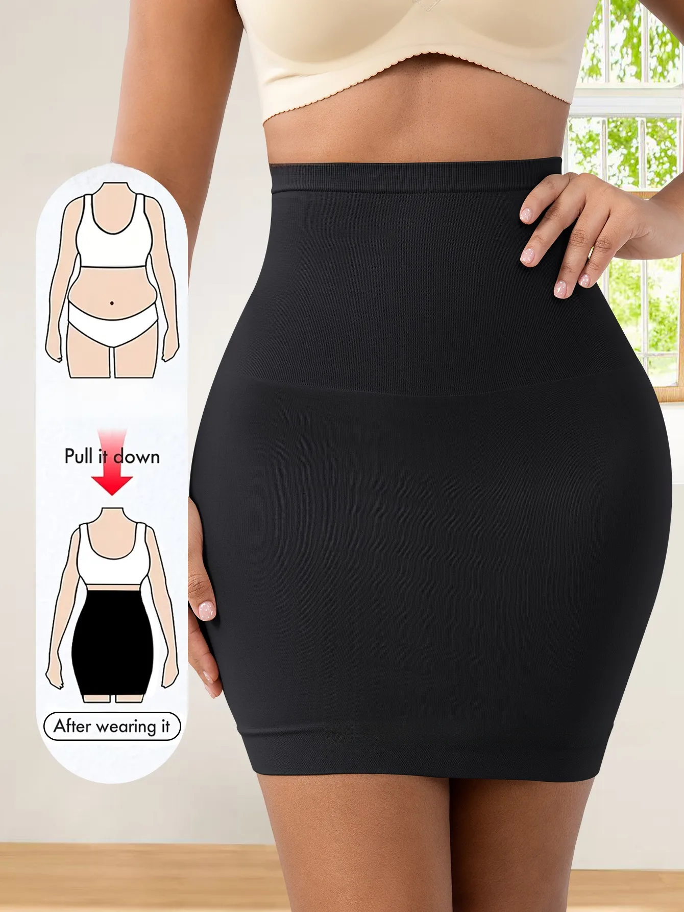 Sexy Solid Color Seamless Body Sculpting Shaping Underwear in Nylon for Spring