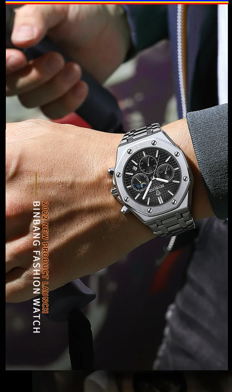 Quartz Watch with Tempered Glass Mirror, Alloy Strap, and Single Folding Buckle Featuring Pointer Display and Round Dial in Steel Color