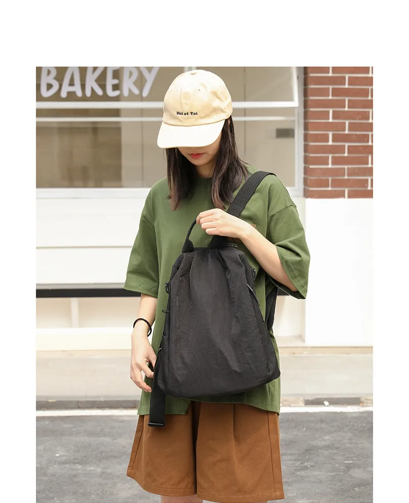 Solid Color Canvas School Backpack for Women, Soft and Comfortable, Perfect for Summer