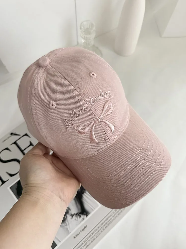 Sweet Women’s Embroidery Baseball Cap with Wide Brim, Breathable Cotton and Linen Material