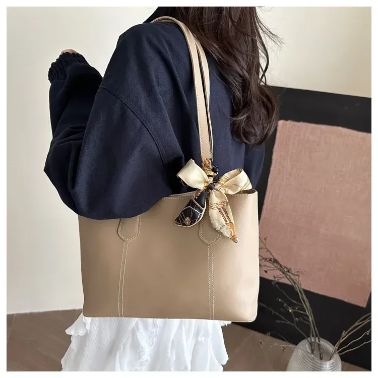 Medium Square Urban Minimalist PU Shoulder Bag with Zipper and Double Straps