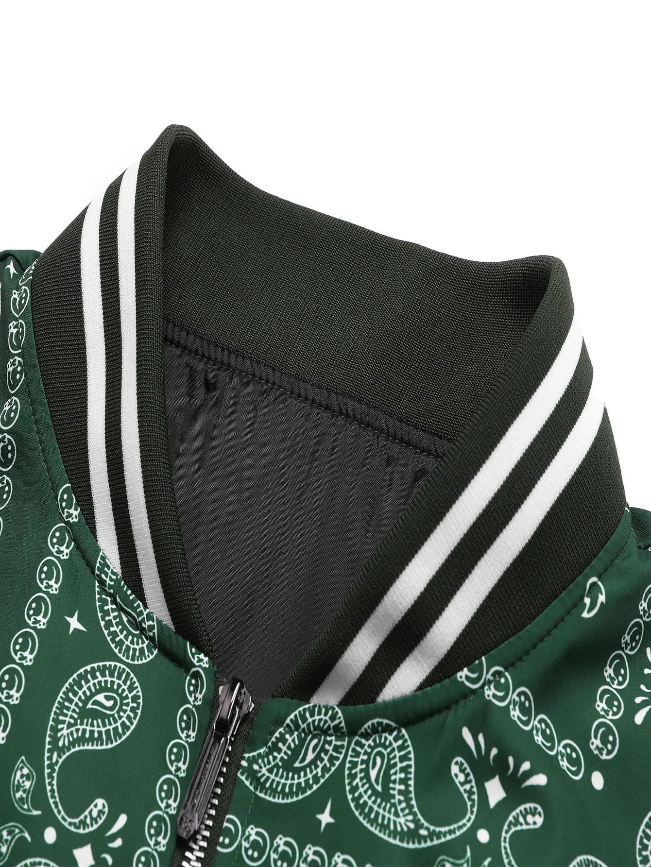 Men's Jacket with Zipper Placket Featuring Printing Pattern in Natural Pink