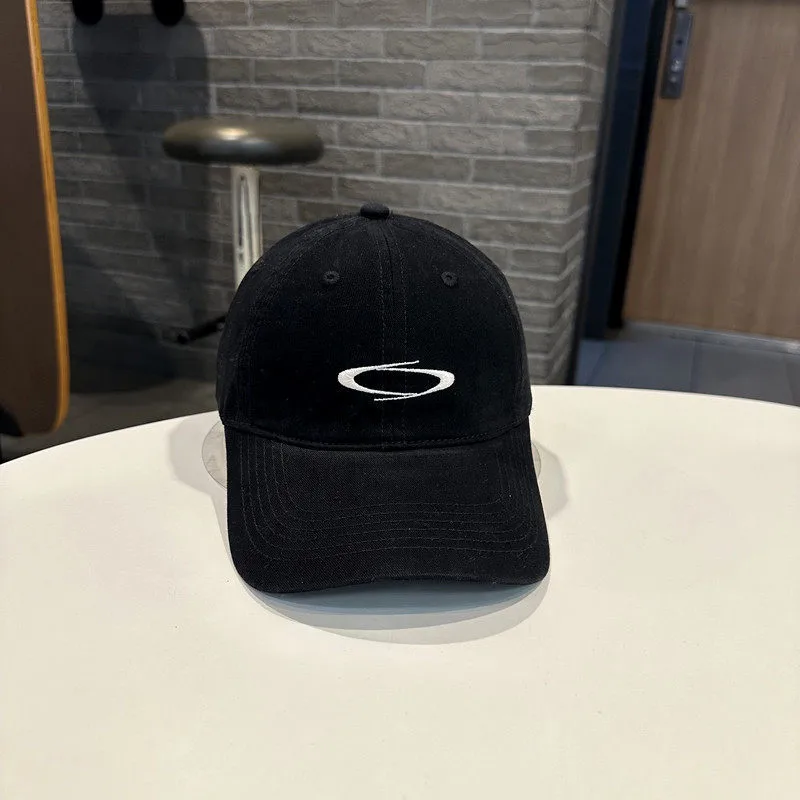 Women's Breathable Cotton Baseball Cap with Wide Brim Featuring Embroidery for Commute