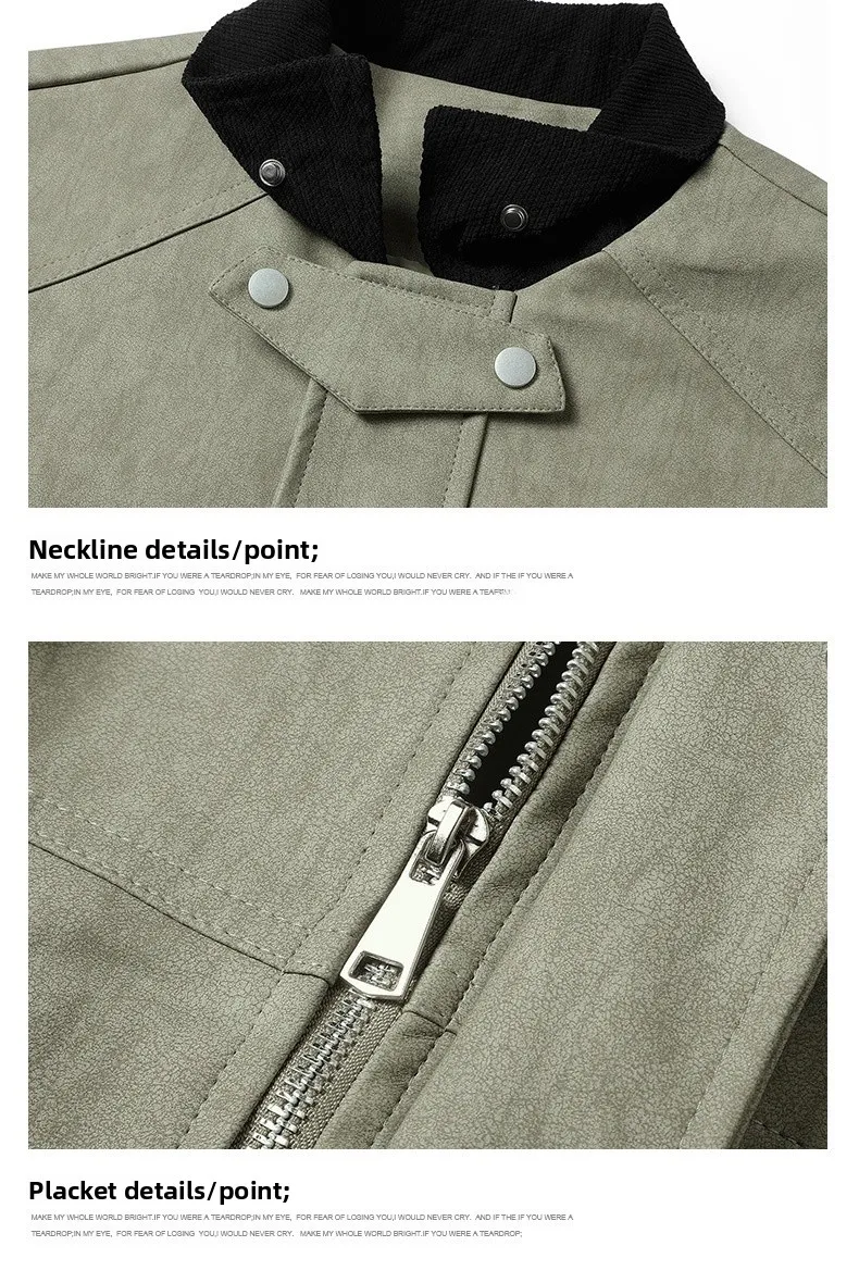 Men's Printed PU Jacket with Lapel Collar in Dyed Black, Stylish Outerwear