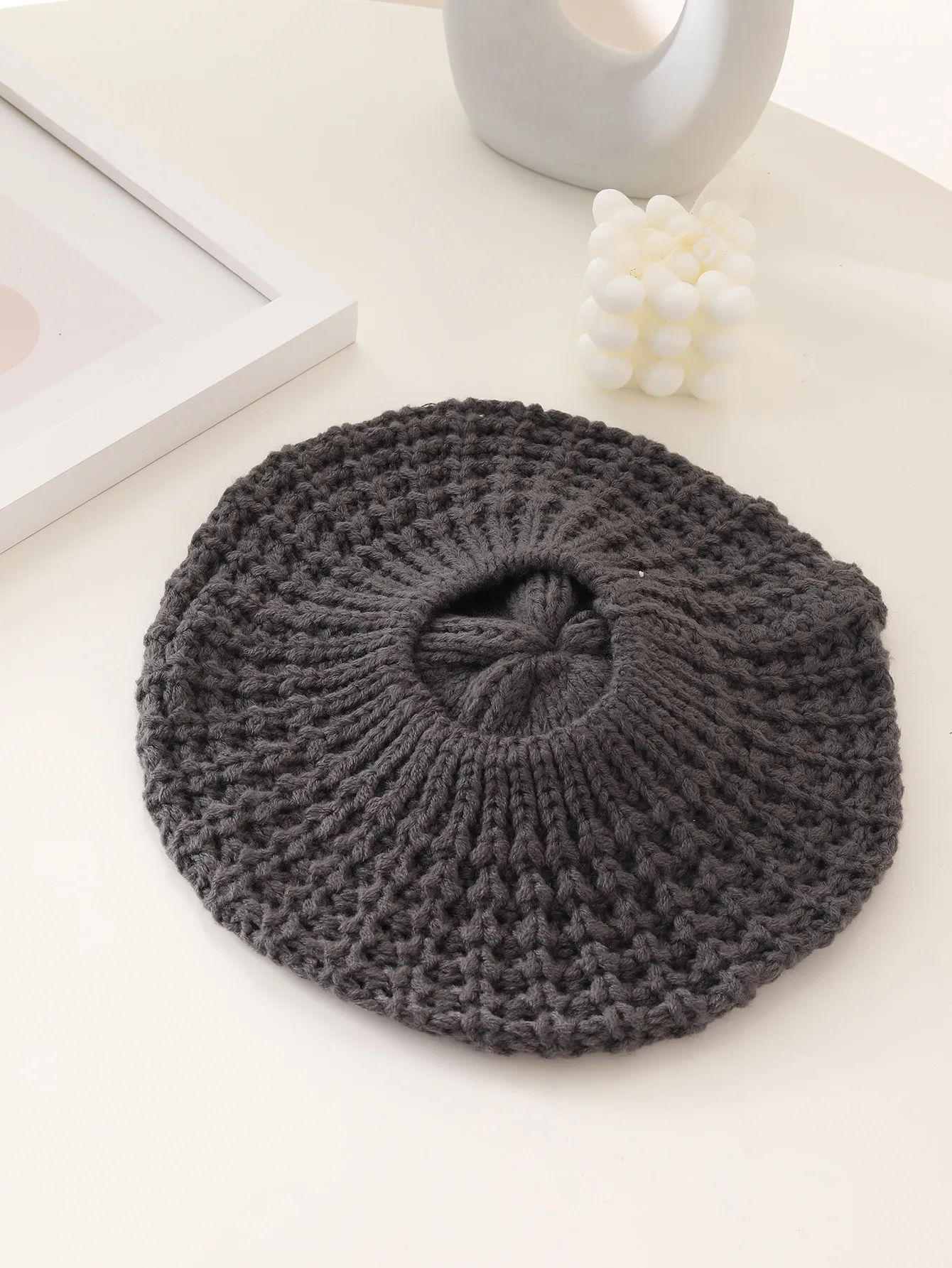 Knit Beret Hat for Women – Casual All-Season Lady Beanie