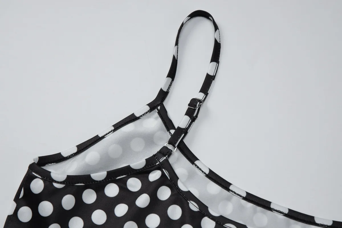 Casual Polka Dots Pant Co-ord Set with Printing, Sleeveless Design, Daily Wear in Elastane Fabric, 2 Pieces Set