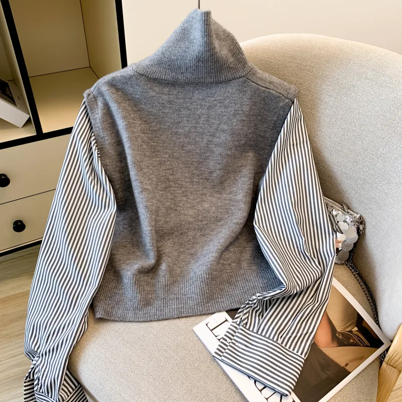 Elegant Sweater in Viscose Fiber Featuring Buckle Detail