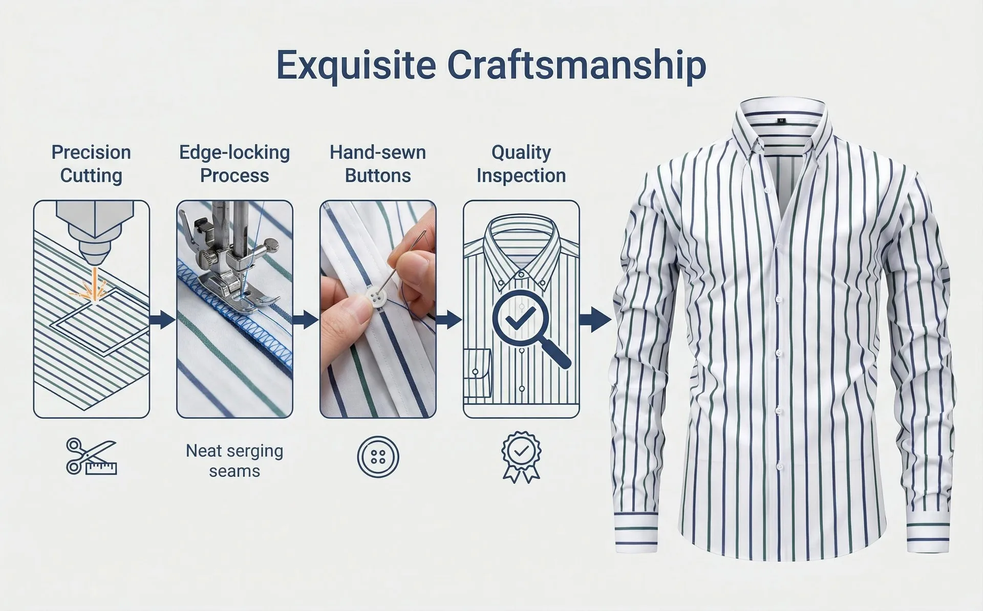 Stripe Casual Long Sleeve Men's Shirt with Printing in 4-Way Stretch Fabric featuring Lapel Collar