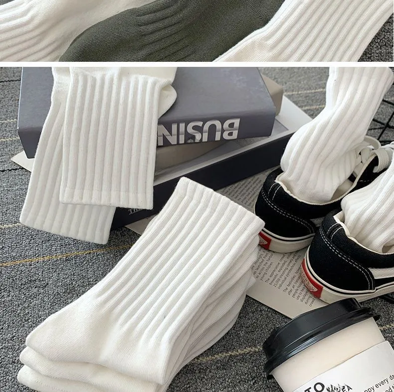 Zhuji socks men's winter men's stockings black and white autumn and winter stockings deodorant sweat-absorbent breathable sports fashionable socks