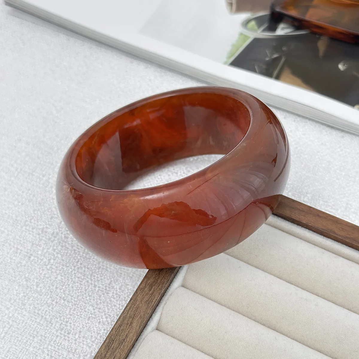 Irregular Acrylic Bangle for Unique Stylish Look