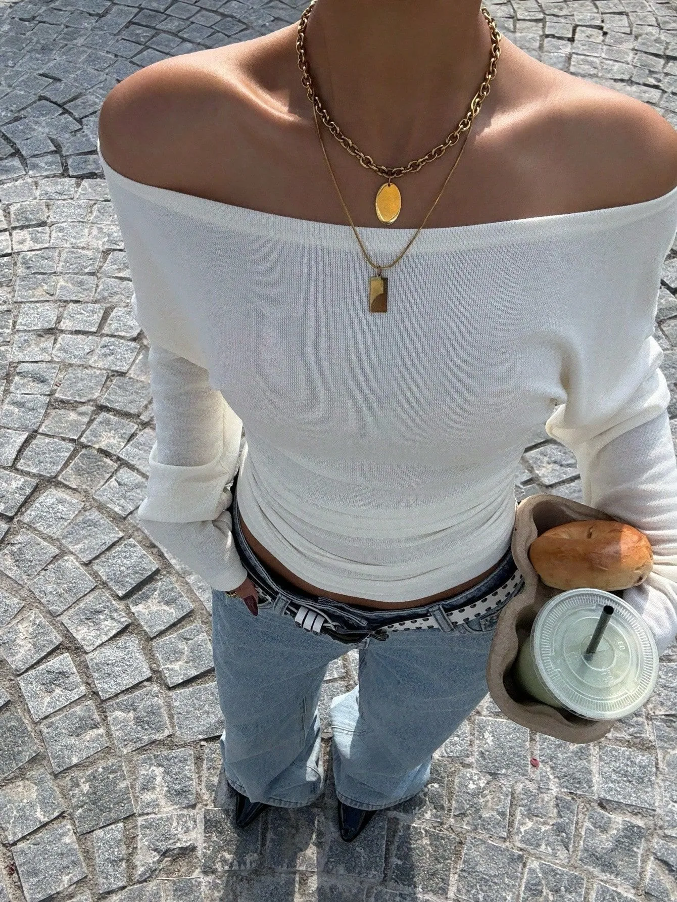 Sexy Solid Color Long Sleeve Pullover Rib-Knit Rib Fabrics Women's T-Shirt