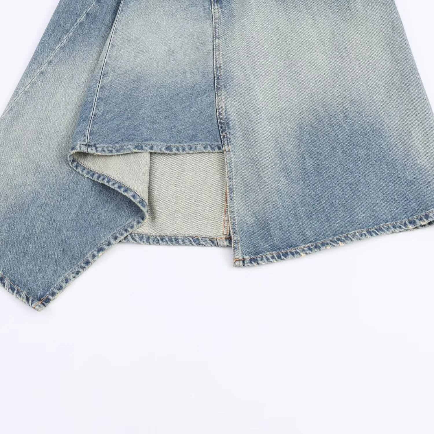 Casual Summer Blue A-Line Skirt for Women with Regular Fit and Mid High Waist