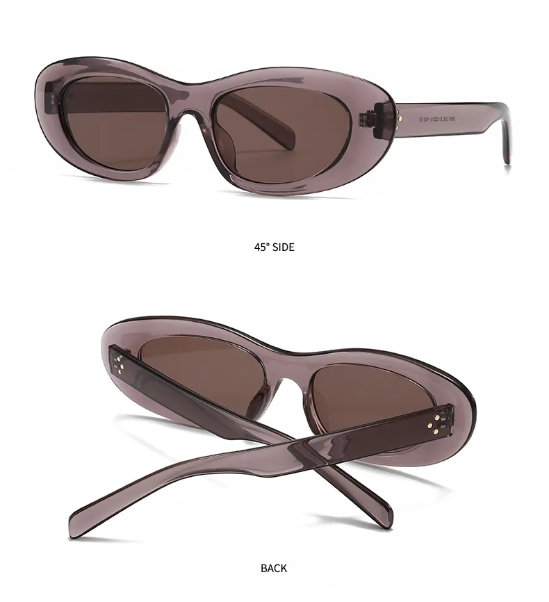 Unisex Oval Frame Full Frame Sunglasses with PC Lens Material, Available in Colour for All Seasons