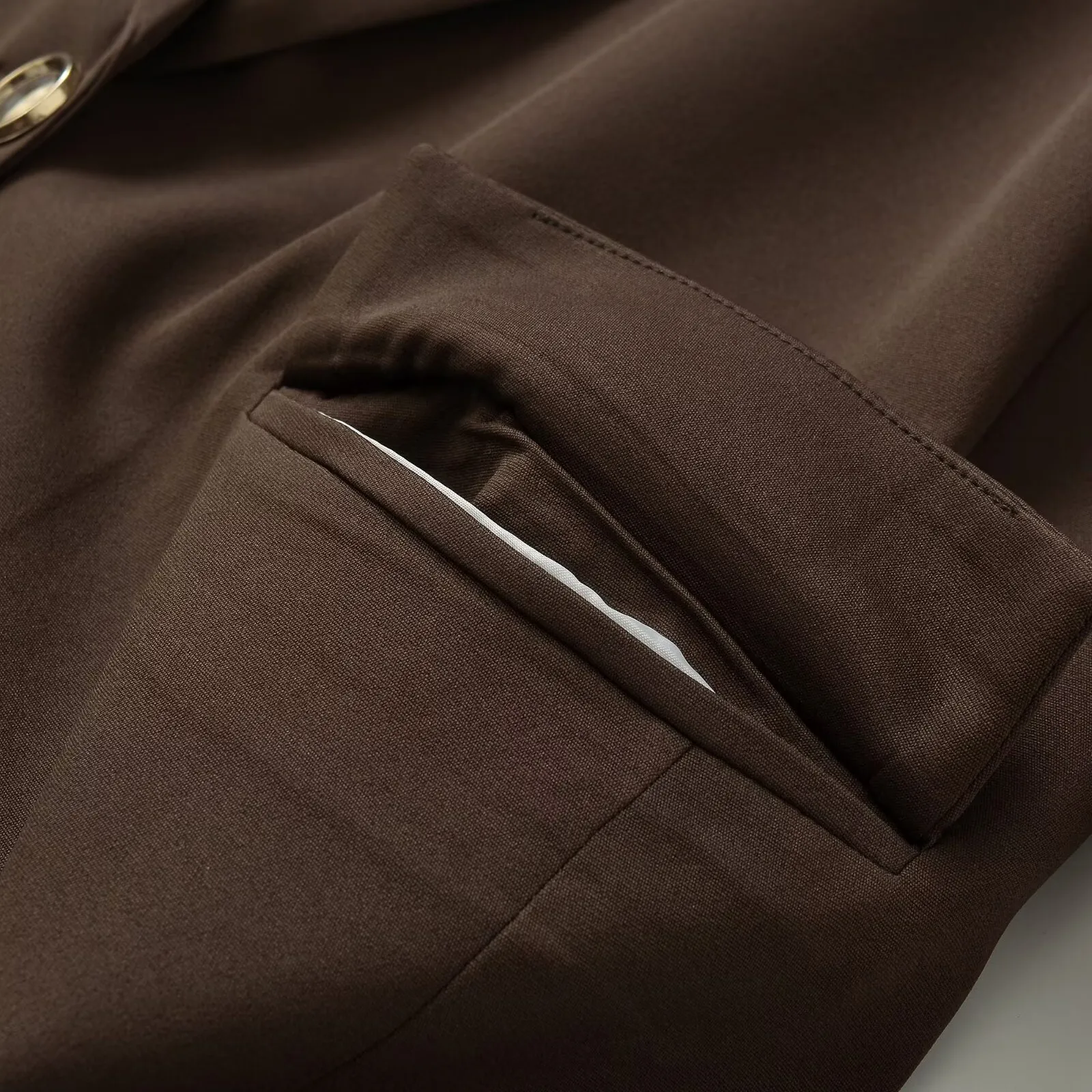 Business Long Sleeve Polyester Blazer with Button Detail