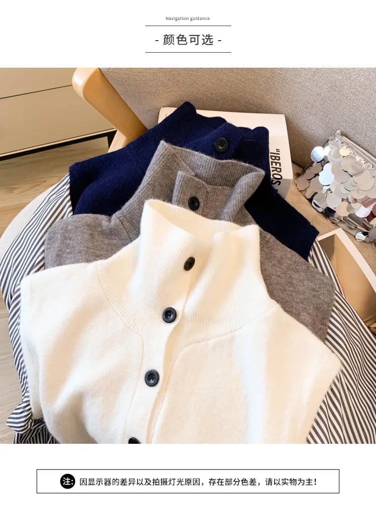 Elegant Sweater in Viscose Fiber Featuring Buckle Detail