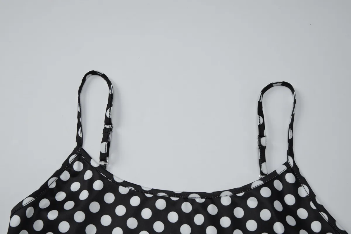 Casual Polka Dots Pant Co-ord Set with Printing, Sleeveless Design, Daily Wear in Elastane Fabric, 2 Pieces Set