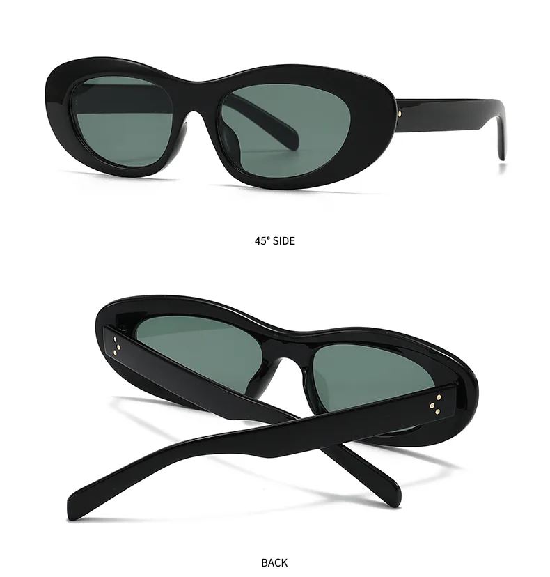 Unisex Oval Frame Full Frame Sunglasses with PC Lens Material, Available in Colour for All Seasons