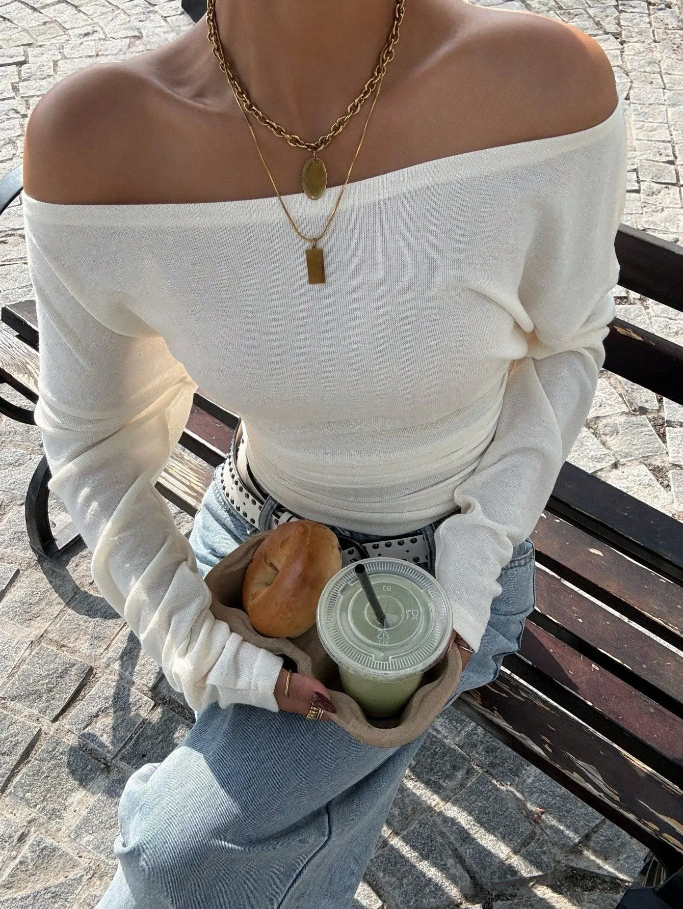 Sexy Solid Color Long Sleeve Pullover Rib-Knit Rib Fabrics Women's T-Shirt