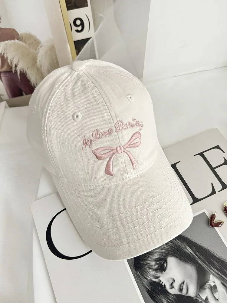 Sweet Women’s Embroidery Baseball Cap with Wide Brim, Breathable Cotton and Linen Material