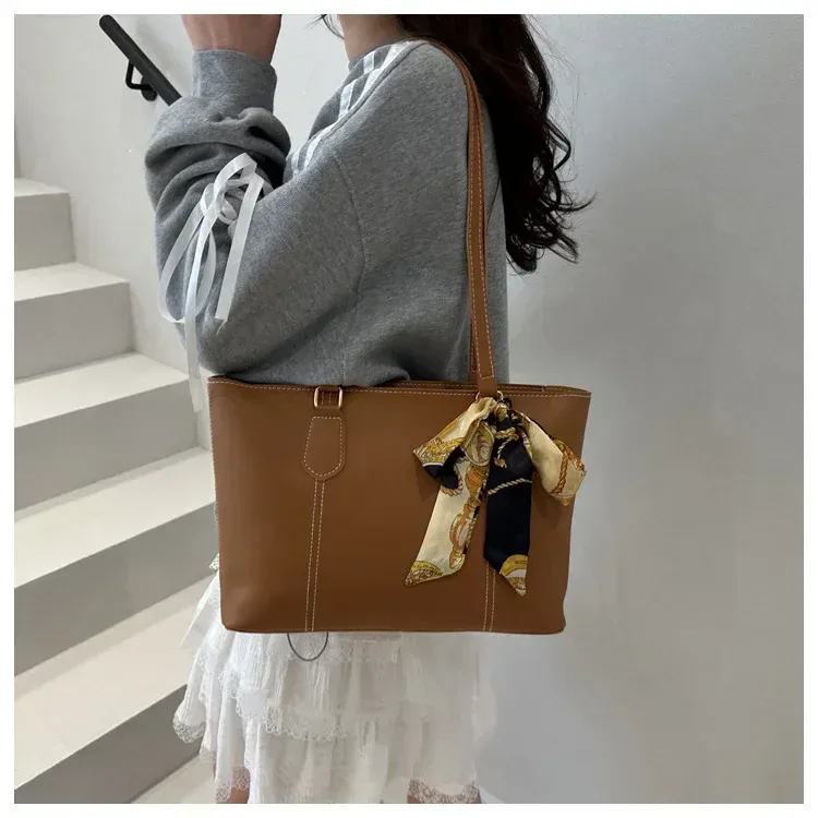 Medium Square Urban Minimalist PU Shoulder Bag with Zipper and Double Straps