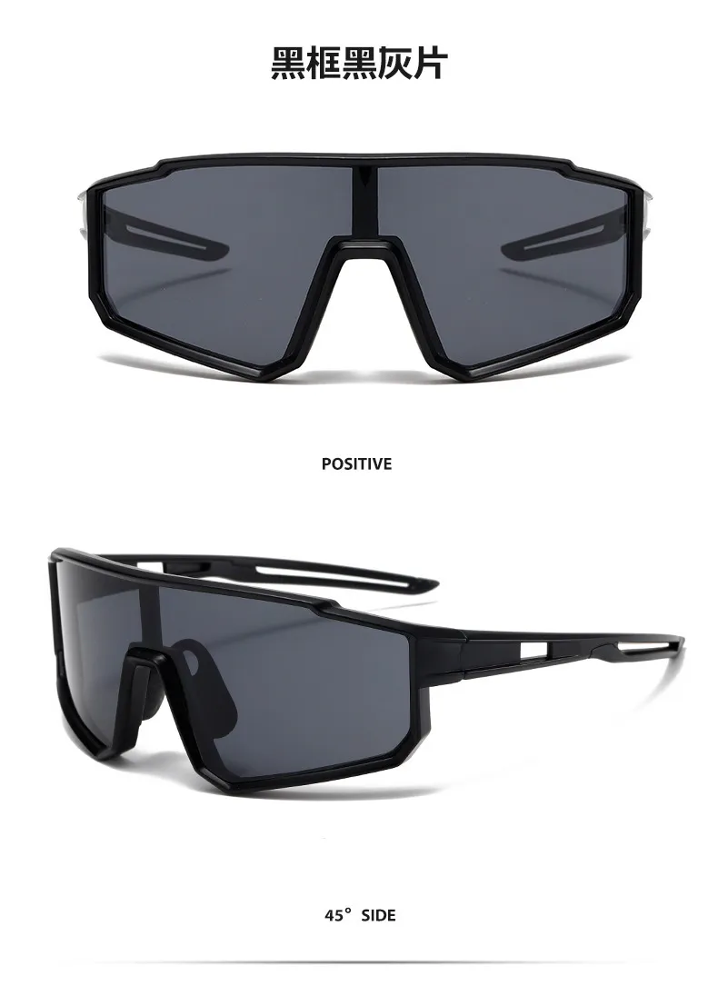 Trendy Windproof PC Cycling Glasses with White Frame Silver Mercury Lenses