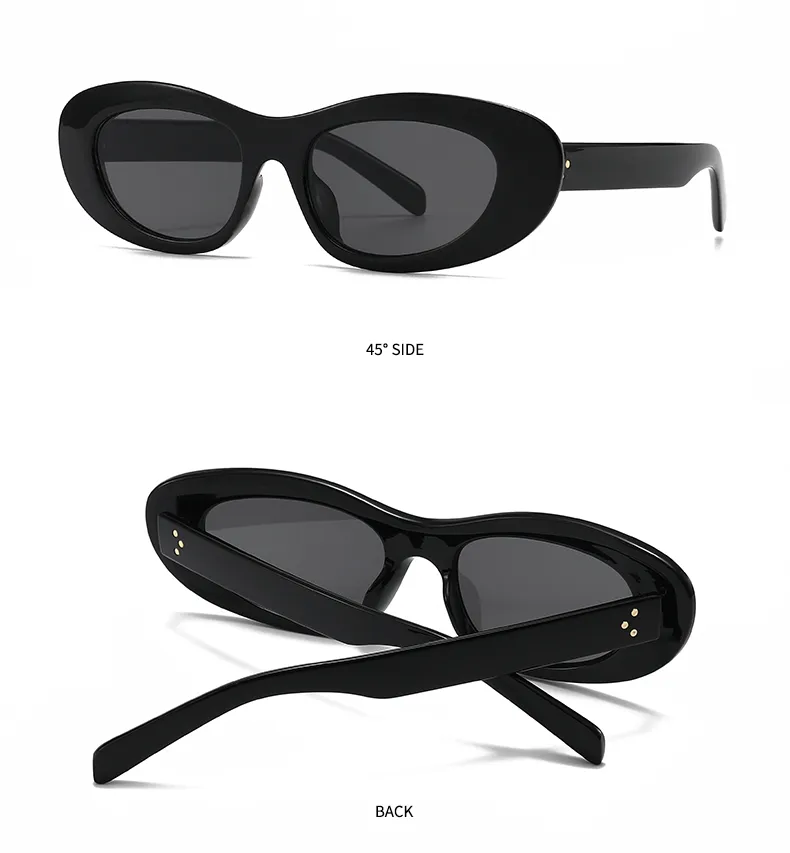 Unisex Oval Frame Full Frame Sunglasses with PC Lens Material, Available in Colour for All Seasons