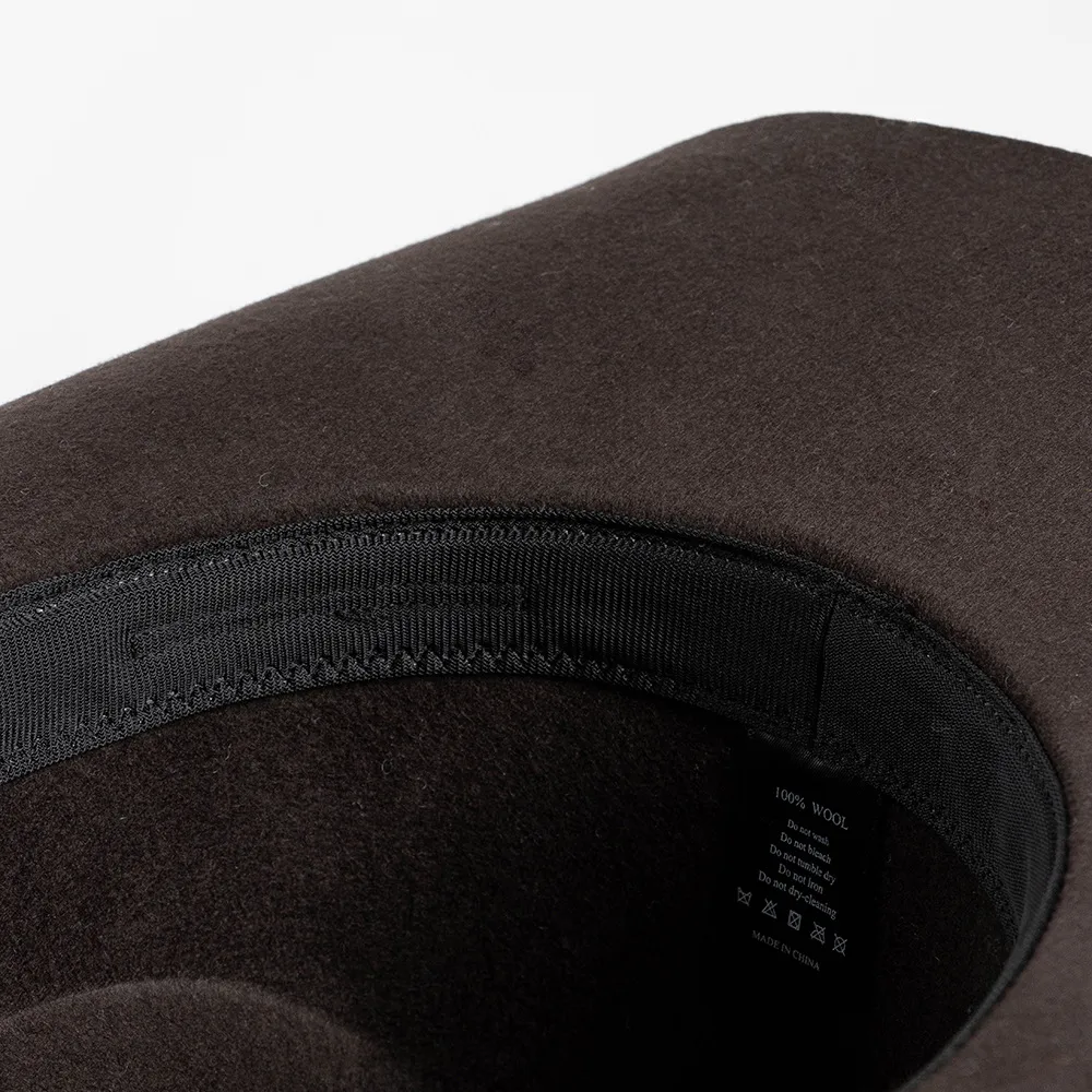 Casual Knitted Round Crown Cowboy Hat for Autumn