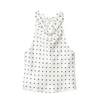 Y2K Halter Crisscross Tank Top in Polyester Fabric Featuring Printing Design