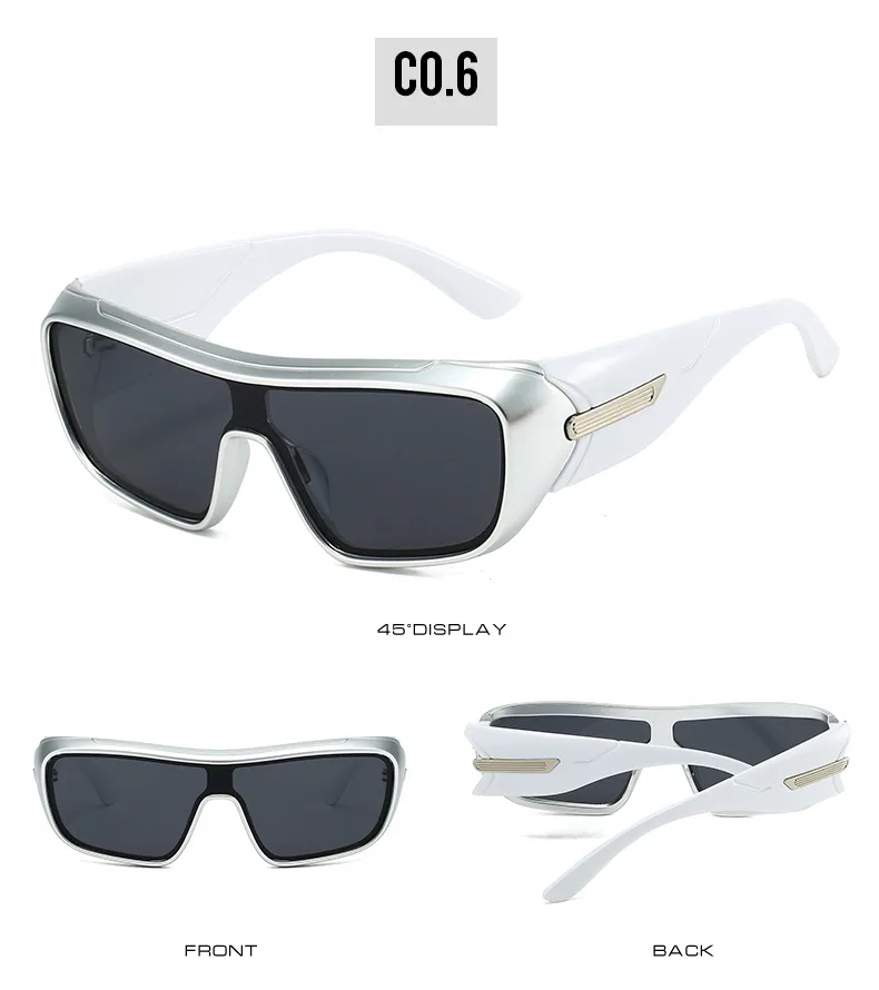 Men's Sports Sunglasses Outdoor Cycling Windproof Integrated Design Travel Cycling Suitable for Men and Women Unisex PC Lens