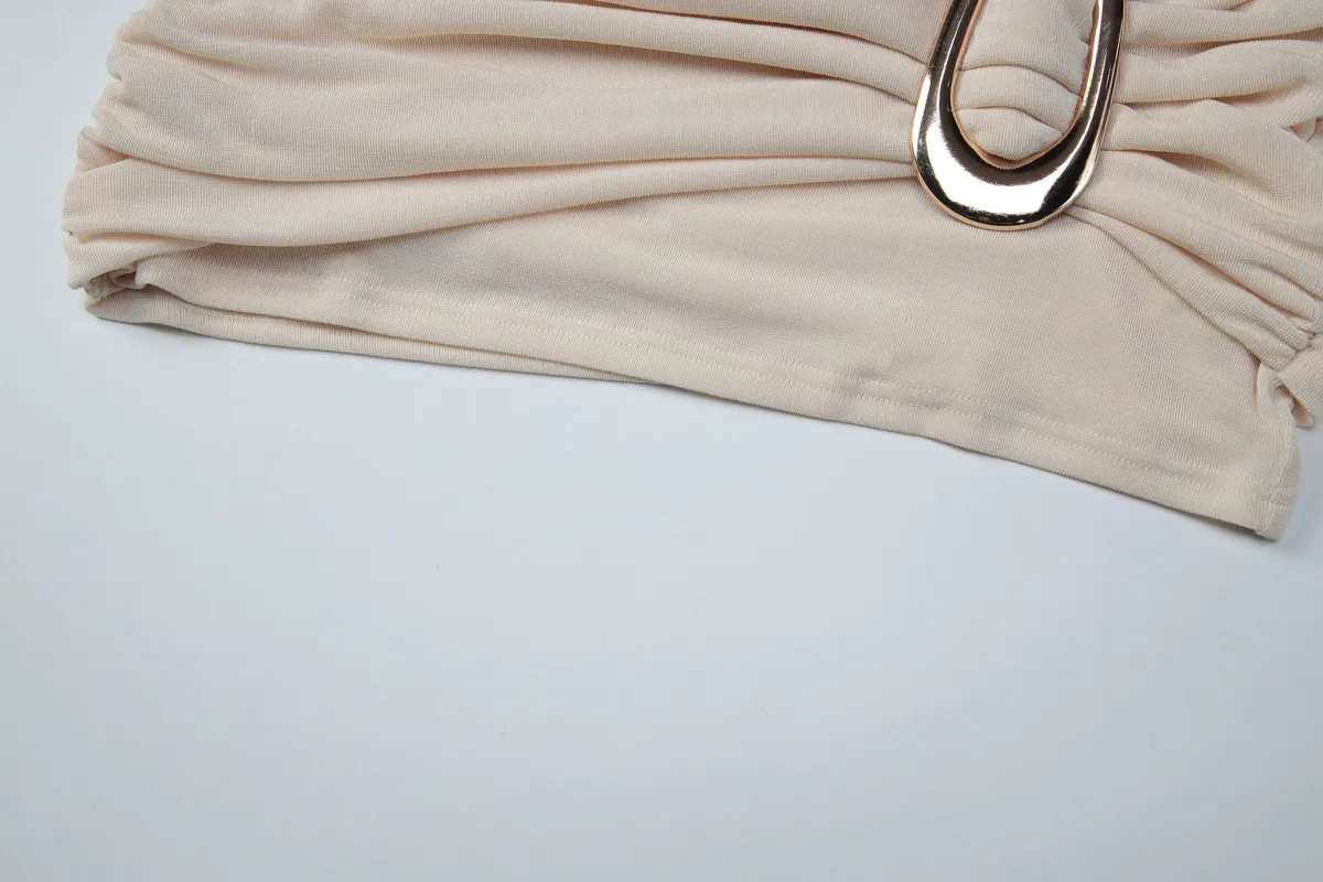 Elegant Solid Color Off Shoulder Sleeveless Bodycon Dress in Elastane Fabric Above Knee Length