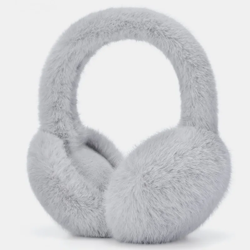 Cute Plush Solid Color Winter Earmuffs for Women Unisex Windproof Warm Ear Covers