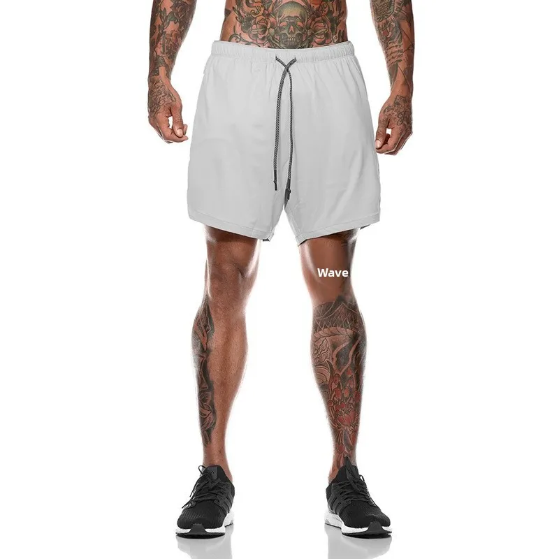 Men's Loose Fit Solid Color Knee Length Casual Polyester Shorts