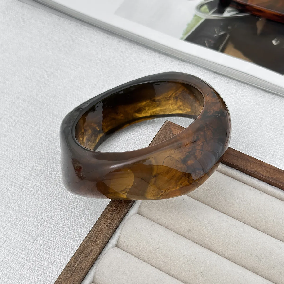 Irregular Acrylic Bangle for Unique Stylish Look