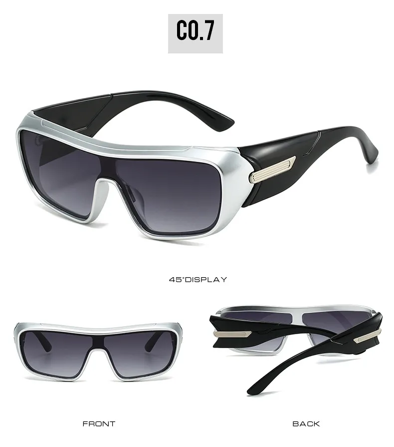 Men's Sports Sunglasses Outdoor Cycling Windproof Integrated Design Travel Cycling Suitable for Men and Women Unisex PC Lens