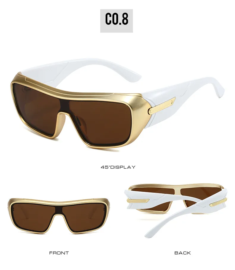 Men's Sports Sunglasses Outdoor Cycling Windproof Integrated Design Travel Cycling Suitable for Men and Women Unisex PC Lens